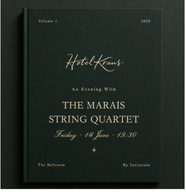 Hotel Kraus evening programme concept